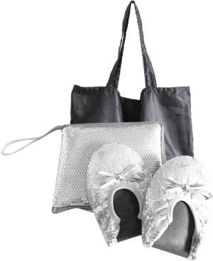 Women's Foldable Portable Travel Ballet Flat Roll Up Slipper Shoes with Expandable Matching Purse for High Heels Folding Womens Shoes