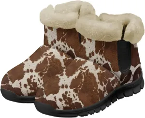 Womens Fuzzy Boots Winter Comfy Plush Warm Fur Lined Lining Snow Boot Waterproof Comfortable Slip On Outdoor Walking Hiking Booties