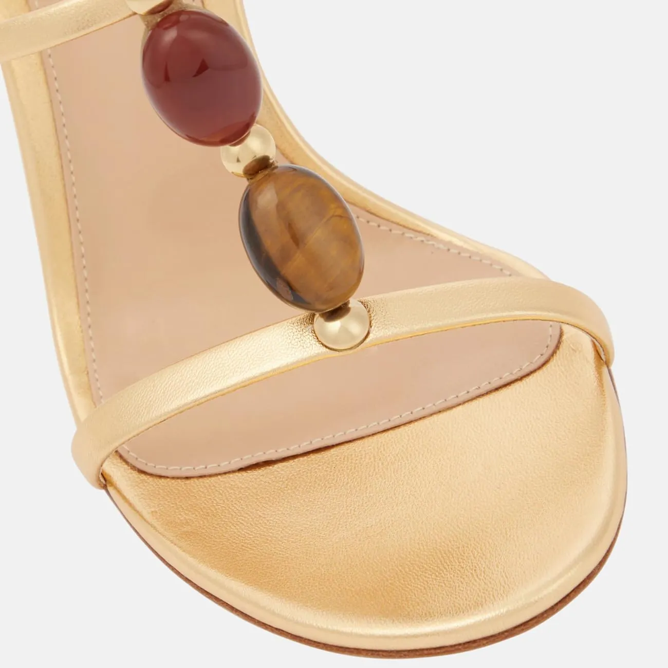 Women's Jeweled Stone Gladiator Sandals T strap Buckle Trio Sandals Stiletto High Heel Ankle Strap Shoes