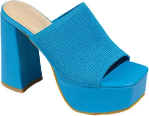 Women's Knitted Suede Platform Chunky Heel Casual Sandals Comfortable Fashion Summer Sexy Open Toe Increase Height Slip On Beach Block Heel Slippers for Outdoor Indoor Party