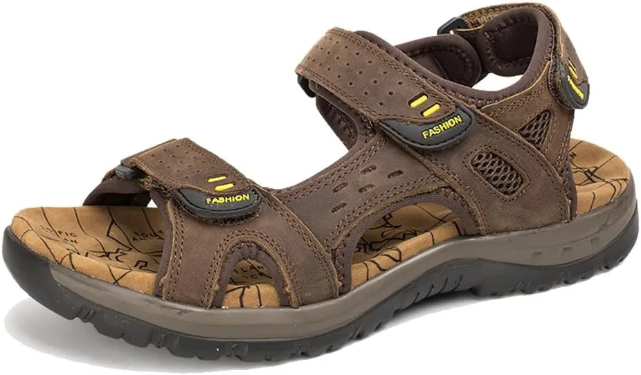 Womens Leather Ankle Strap Beach Hiking Sandals
