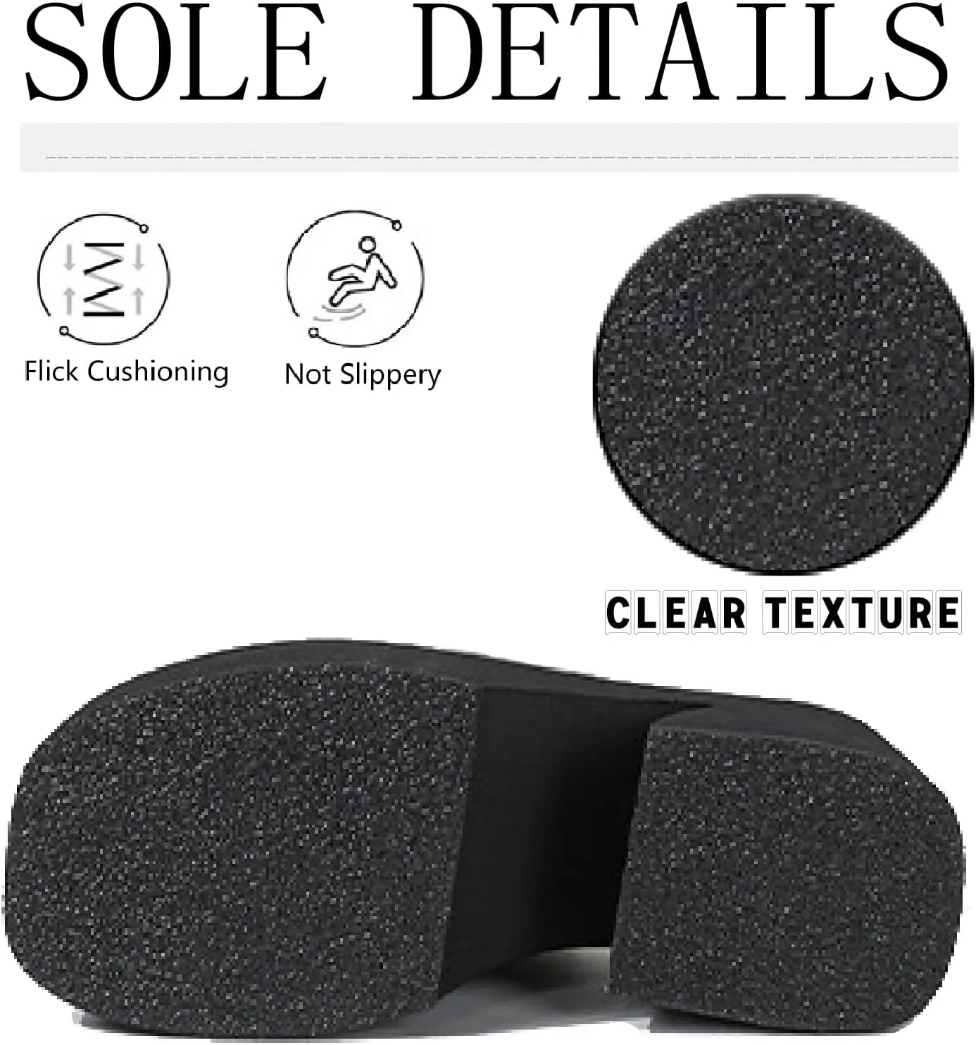 Women's Leather Platform Chunky Heel Slides Sandals Fashion Comfortable Open Square Toe Slip On Wear-Resistant High Heel Mule Slippers Summer Outdoor Walking Party Dress Sandals