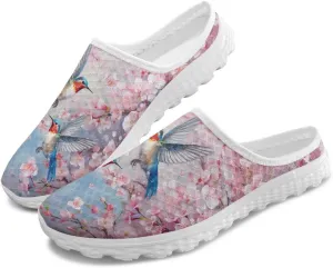 Womens Mules & Clogs Garden Shoes Backless Sneakers - Non-Slip Summer Mesh Slippers Non-Slip Outdoor Walking Shoes