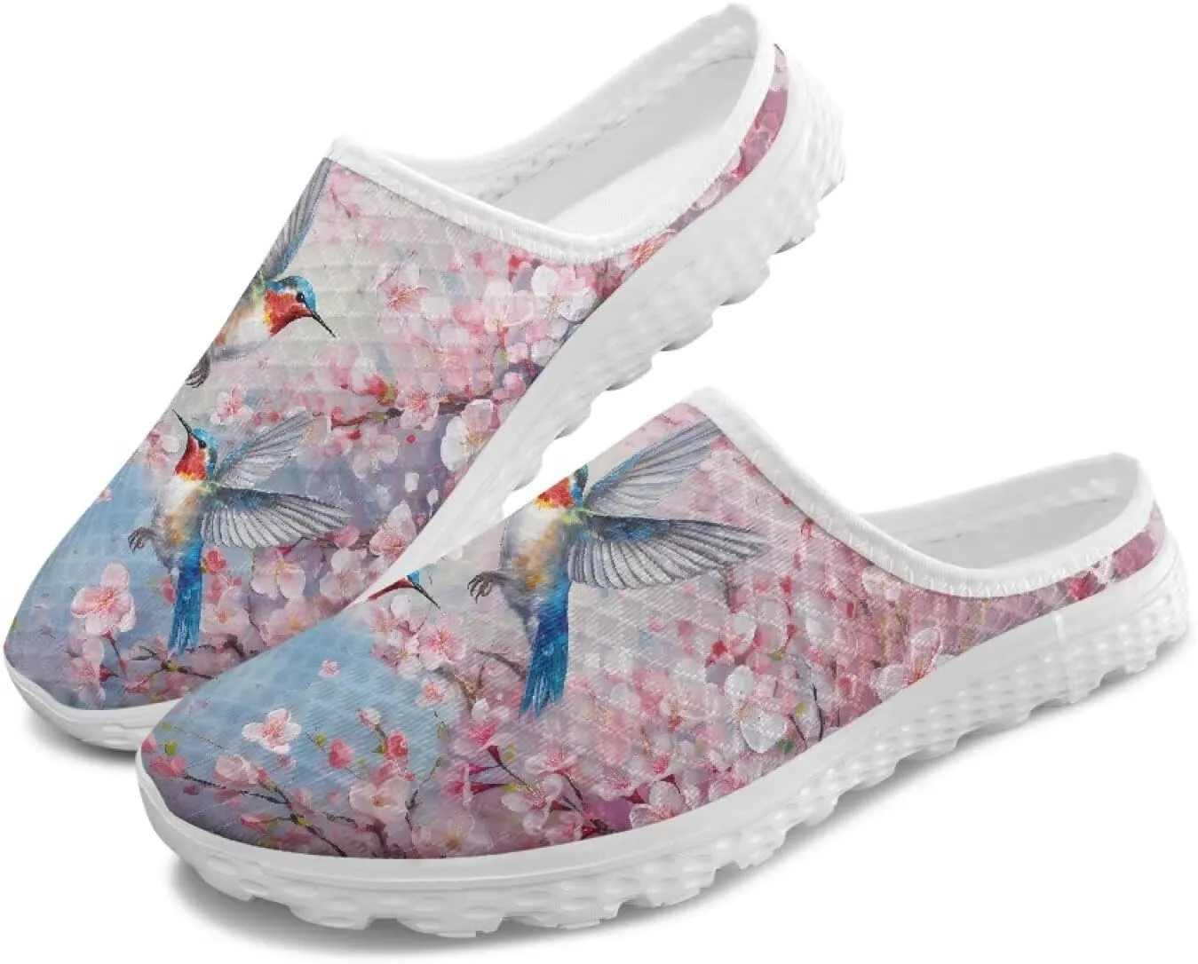 Womens Mules & Clogs Garden Shoes Backless Sneakers - Non-Slip Summer Mesh Slippers Non-Slip Outdoor Walking Shoes