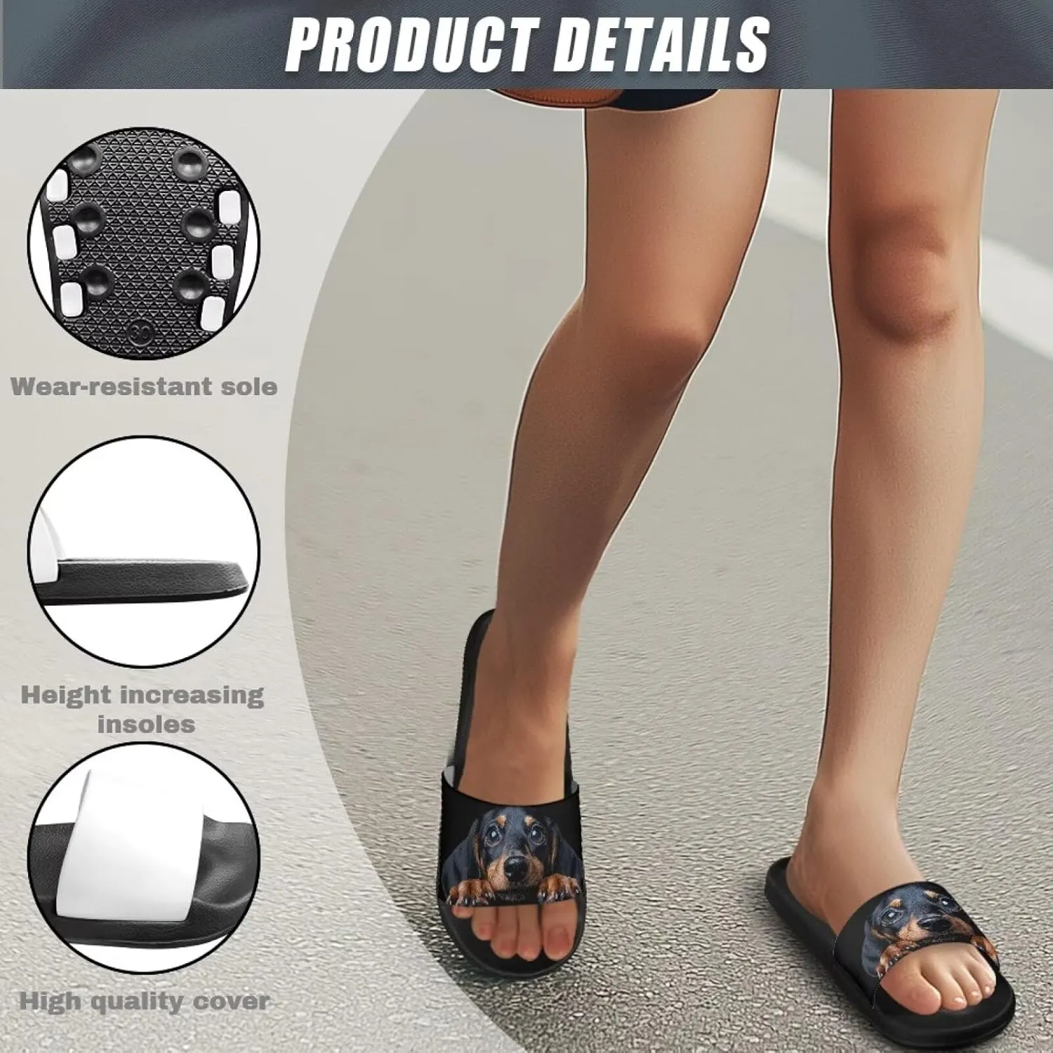 Women's Pillow Slippers Non-slip Quick-drying Bathroom Shower Slippers Beach Sandals Soft Cushioning Sole Sizes 5-12.5