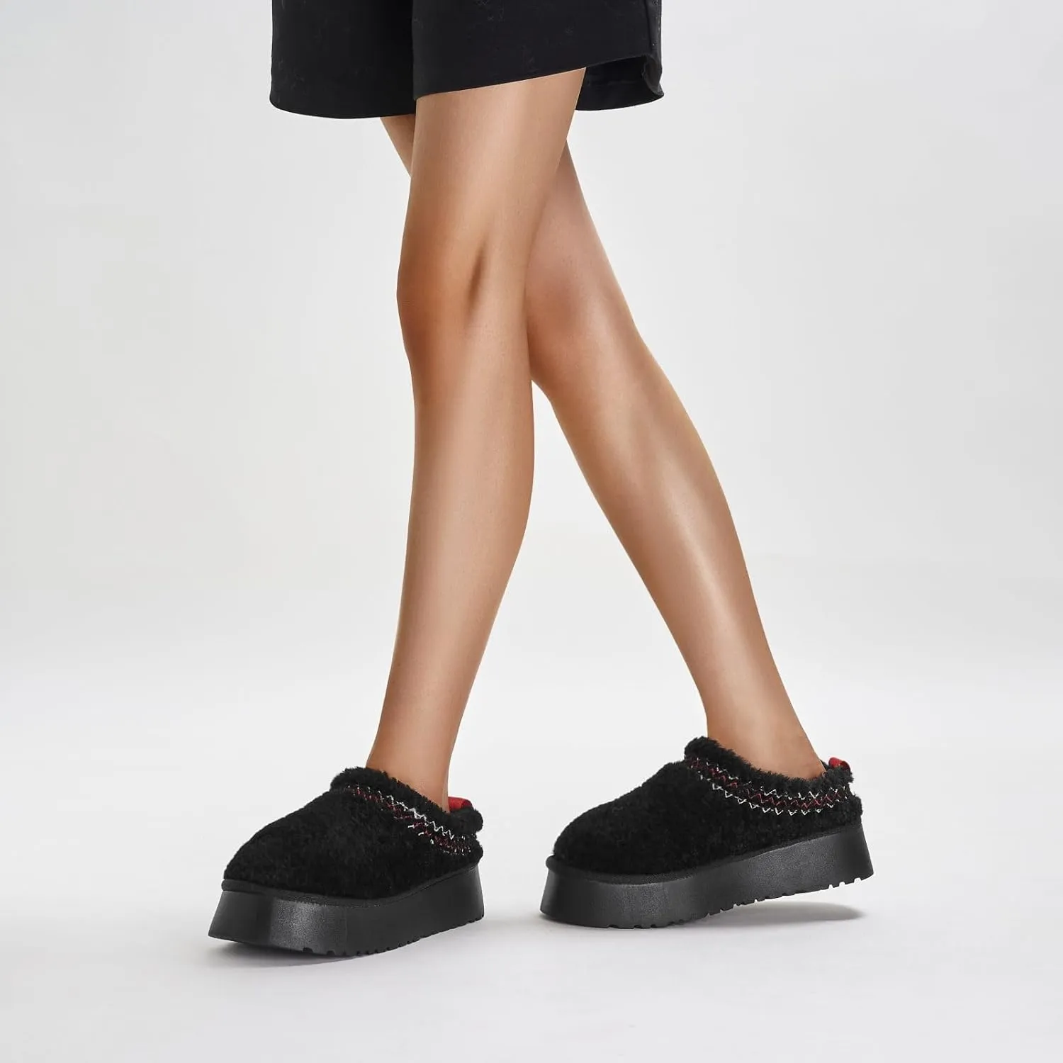 Women's Platform Mini Boots - Cozy Fur-Lined Ankle Boots for Warm and stylish snow boots