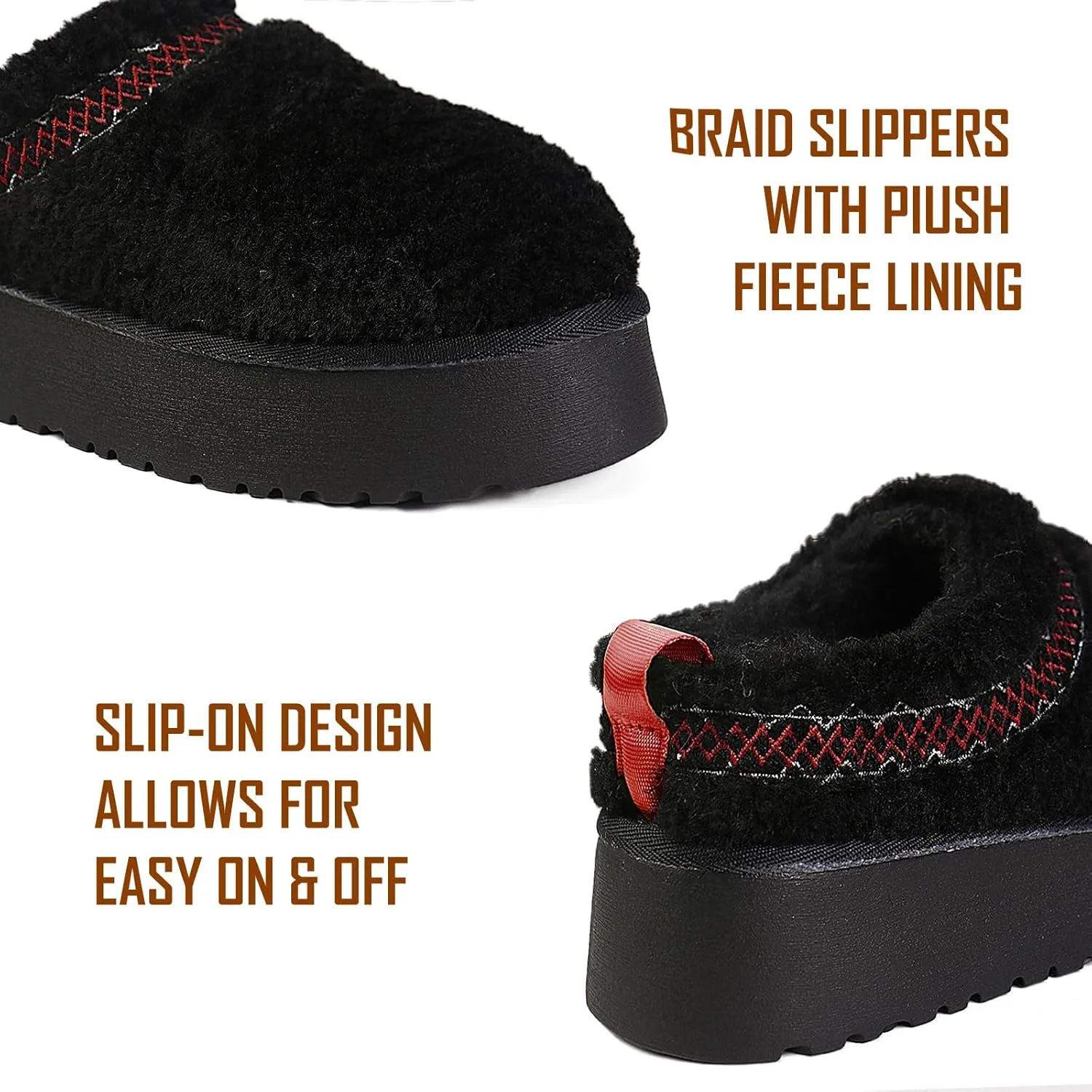 Women's Platform Mini Boots - Cozy Fur-Lined Ankle Boots for Warm and stylish snow boots