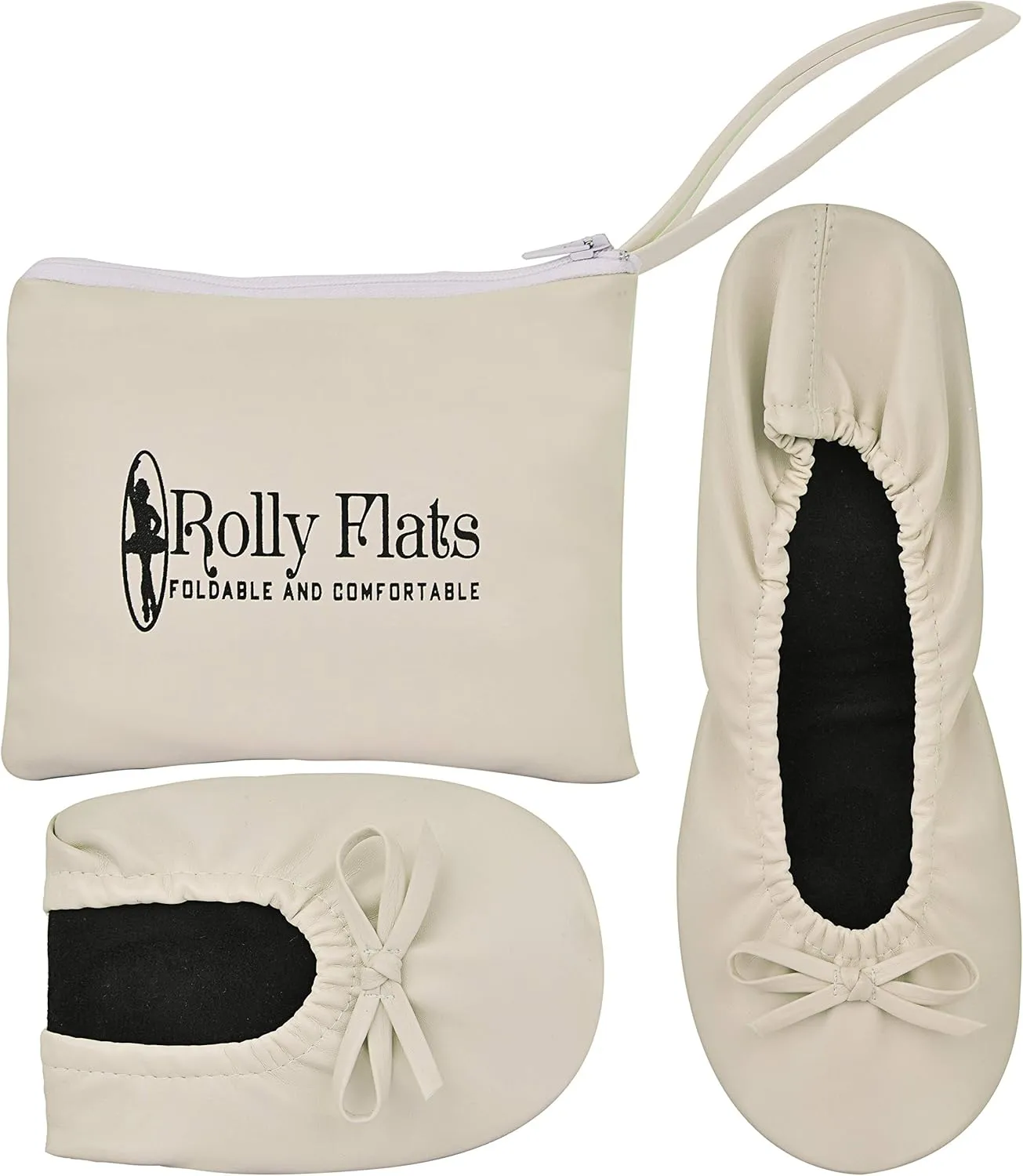 Women's Portable Foldable Ballet Flats Shoes Roll Up Slippers for Travel