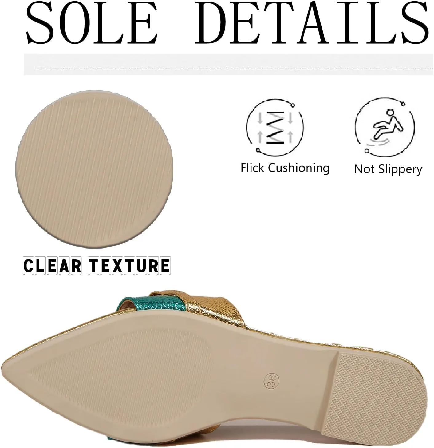 Women's Satin Chain Decor Slides Sandals Fashion Comfortable Leather Open Pointed Toe Slip On Walking Slippers for Daily Pool Party Beach Sandals