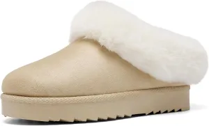Women's Slippers Platform Mini Boots Anti-Slip Boot For Outdoor Short Ankle Boot Fur Fleece Lined Sneakers House slippers