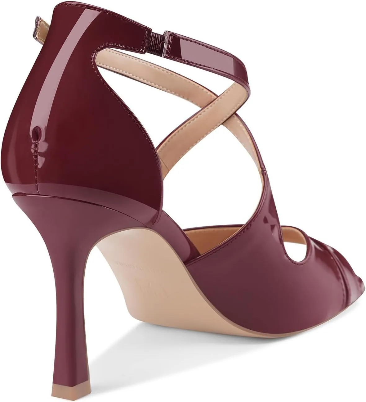 Women's Stiletto High Heels Cross Strap Dressy Sandals Square Open Toe Strappy Stilettos Summer Shoes for Ladies Sexy