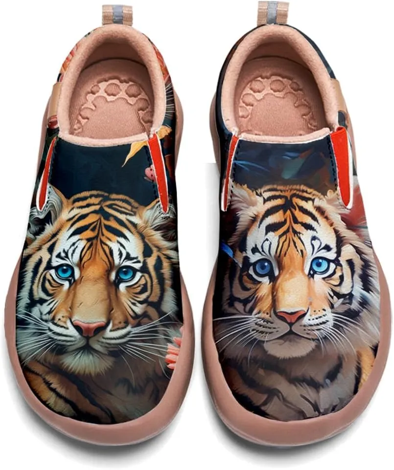 Women's Walking Shoes Travel Loafers - Casual Slip Ons Leather Painted Comfortable Lightweight Sneakers