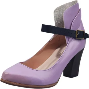 Work Shoes Shoes Single Women Shoes Leisure Toe Pointed Color Strap Heels Solid Buckle High Women's Pumps Metallic Heels