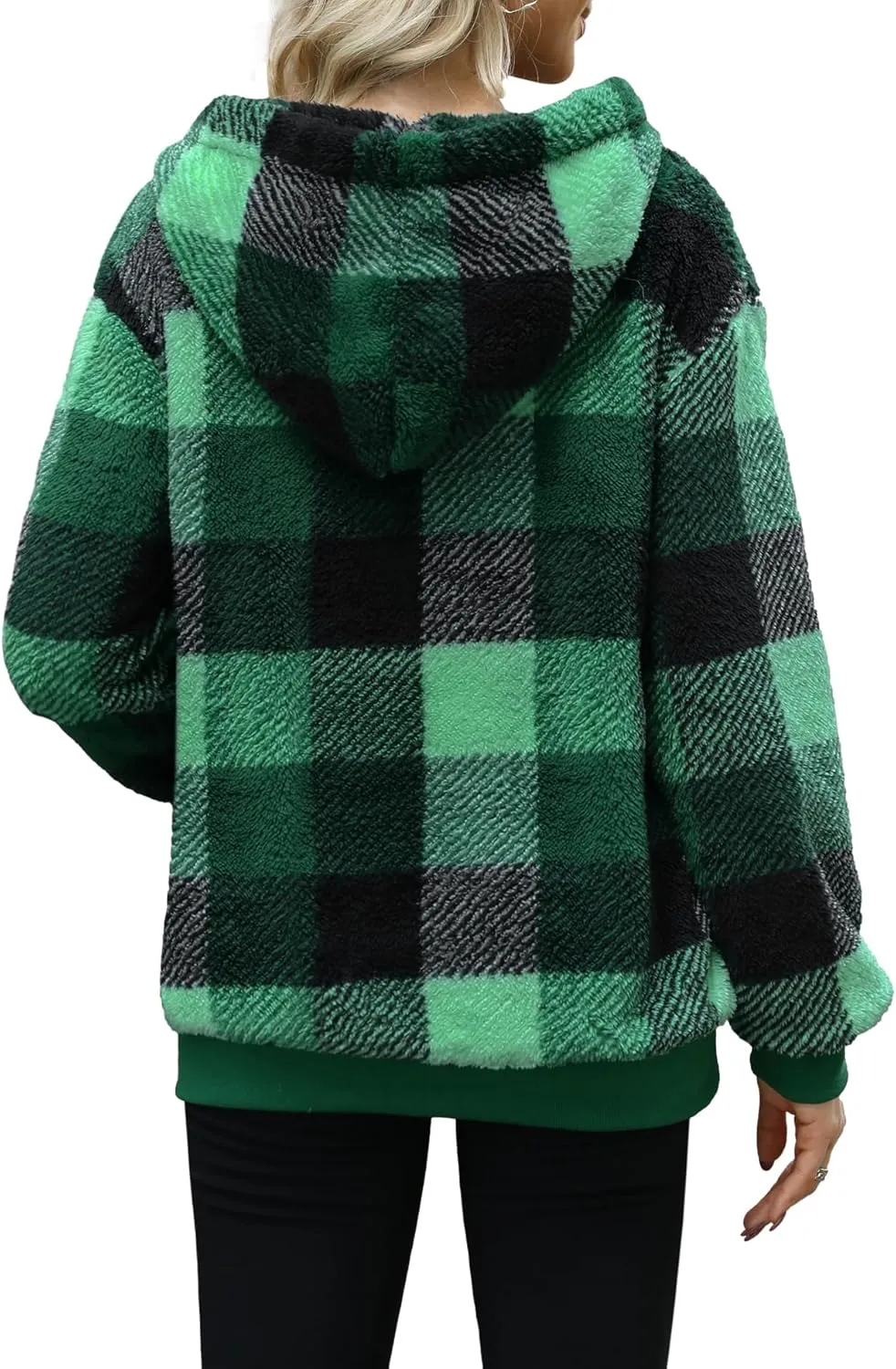 Yanekop Womens Hoodies Sherpa Pullover Sweater Fuzzy Fleece Sweatshirt Oversized Hoodie Cozy Outerwear with Pockets