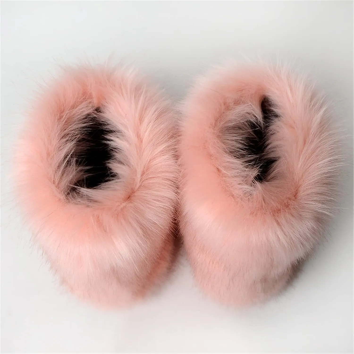 YESBOR Women's Faux Fur Boots Fluffy Mid-Calf Fuzzy Winter Snow Boots Outdoor Flat Shoes