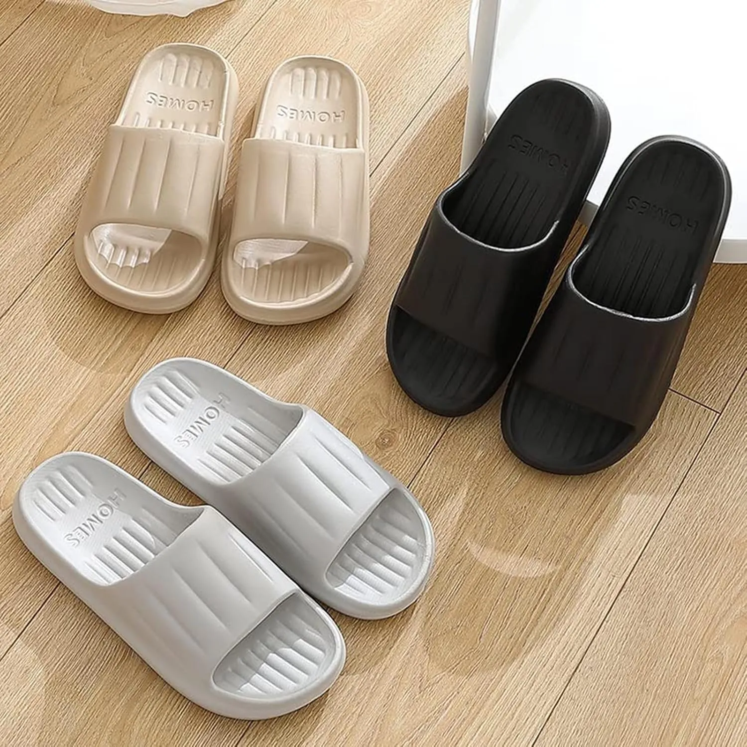 YOLAI Pillow Slippers for Women Men Non Slip Shower Shoes Soft Indoor Outdoor Slides Sandals Ultra Light Quick Drying Bathroom Comfortable House Slippers