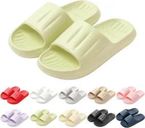 YOLAI Pillow Slippers for Women Men Non Slip Shower Shoes Soft Indoor Outdoor Slides Sandals Ultra Light Quick Drying Bathroom Comfortable House Slippers